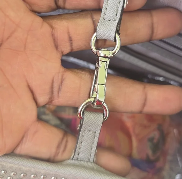 $298 Michael Kors Signature Jetset Center Tote HandBag Women Leather Gray Rare - Picture 12 of 16